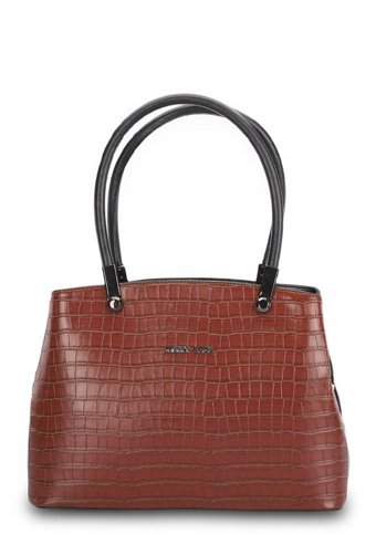 Merry Lane Roma Kroko Mrcn1401333 Kadın El Çantası Taba