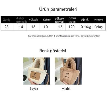 Oloey Günlük Peluş Kadın El Çantası