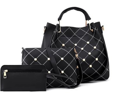 Aromee Moda 3 Parçalı Set Kova Kadın El Çantası Siyah