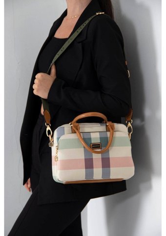 Silver & Polo Sp1018 Kadın El Çantası Krem Camel