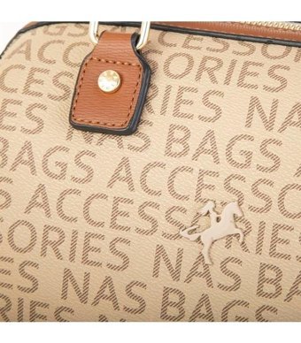Gülşah Çaptı Bag Orjinal Kadın El Çantası Bej