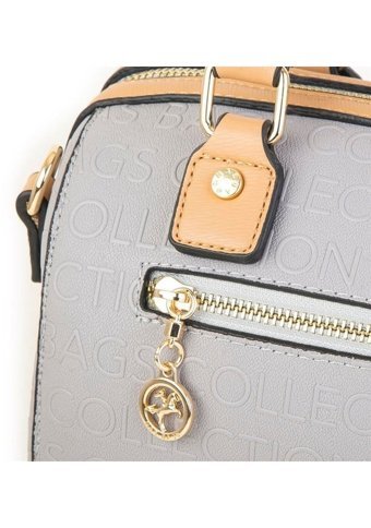 Gülşah Çaptı Bag Orjinal Kadın El Çantası Gri