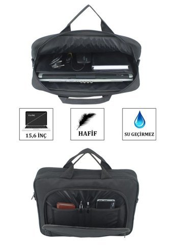 Case Club Laptop Evrak Kadın El Çantası 15.6 İnç 21192 Siyah