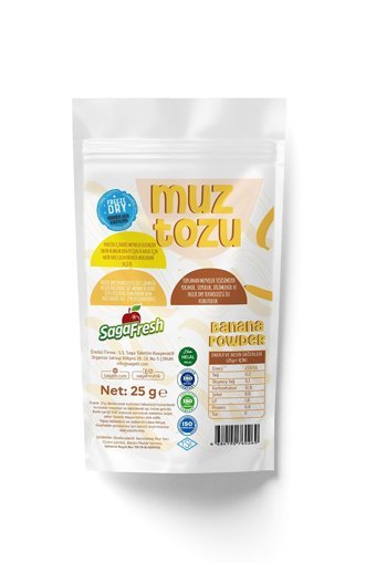 Saga Fresh Organik Şekersiz Çekirdeksiz Muz 25 gr