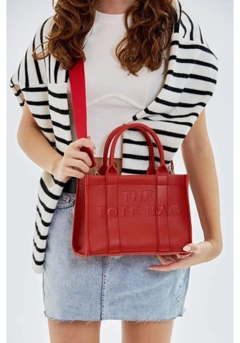 Gülşah Çaptı Bag Orta Boy Kadın El Çantası Kırmızı