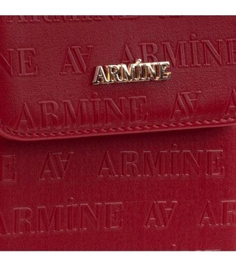 Armine Lazer Baskılı Zincir Askılı Orta Boy Kadın El Çantası Kırmızı