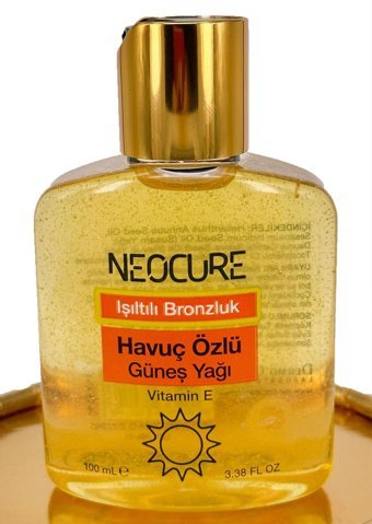 Neo Cure Havuç Simli Vücut İçin Bronzlaştırıcı Yağ 100 ml