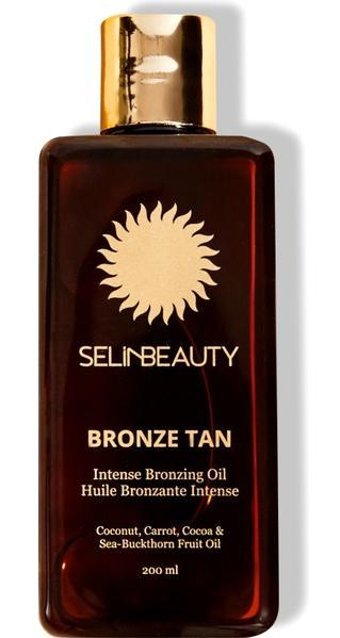 Selin Beauty Havuç - Kakao Hızlı Vücut İçin Bronzlaştırıcı Yağ 200 ml