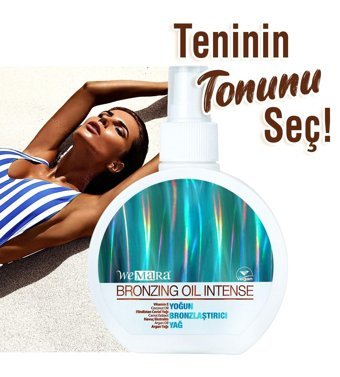 Mara Hindistan Cevizi - Tatlı Badem - Üzüm Çekirdeği Yoğun Vücut İçin Bronzlaştırıcı Yağ 150 ml
