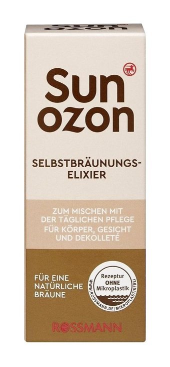 SunOzon Elixir Gliserin Vücut - Yüz İçin Güneşsiz Bronzlaştırıcı Krem 30 ml