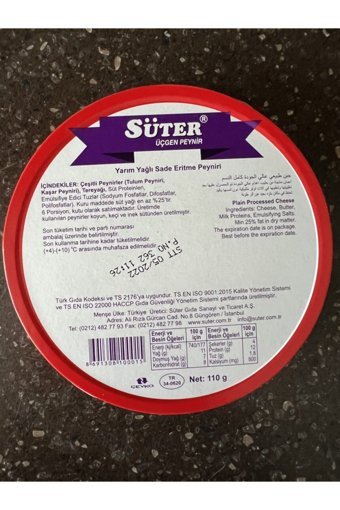 Süter Üçgen Peynir 10x110 gr