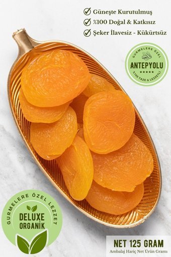 Antepyolu Organik Şekersiz Çekirdeksiz Kayısı 125 gr