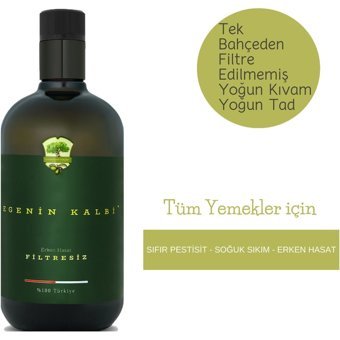 Eğenin Kalbi Soğuk Sıkım Filtresiz Polifenollü Cam Zeytinyağı 750 ml