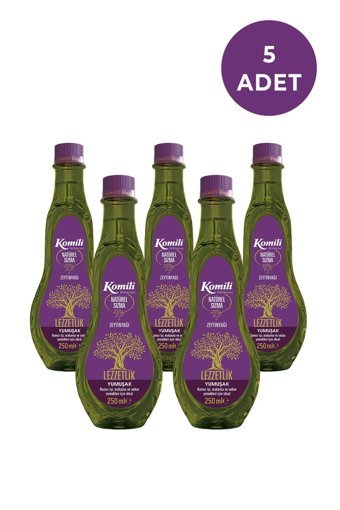 Komili Lezzetlik Cam Sızma Zeytinyağı 5x250 ml