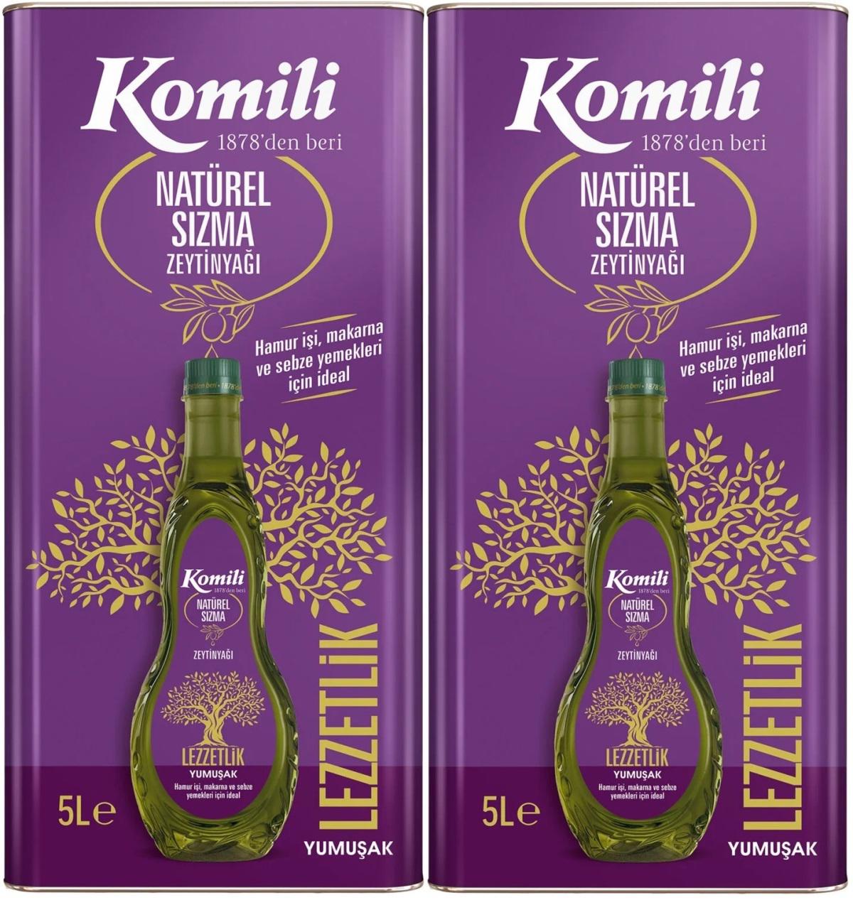Komili Lezzetlik Organik Polifenolsüz Teneke Sızma Zeytinyağı 2x5 lt