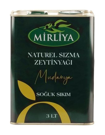 Mirliya Naturel Teneke Sızma Zeytinyağı 3 lt