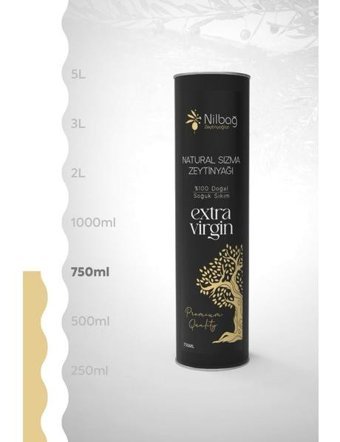 Nilbağ Zeytinyağları Ayvalık Soğuk Sıkım Filtresiz Teneke Sızma Zeytinyağı 750 ml