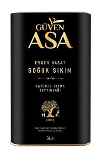 Güven Asa Soğuk Sıkım Polifenolsüz Teneke Sızma Zeytinyağı 3 lt