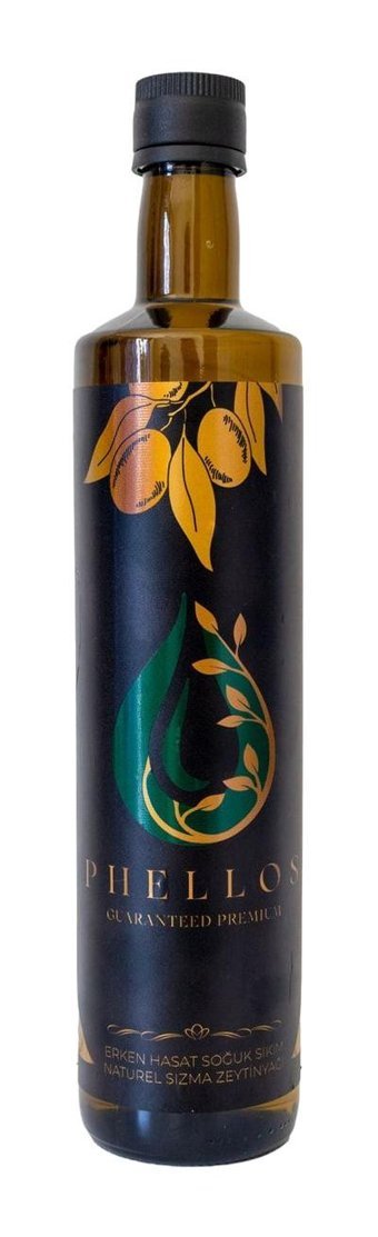 Phellos Naturel Soğuk Sıkım Organik Polifenolsüz Teneke Sızma Zeytinyağı 750 ml