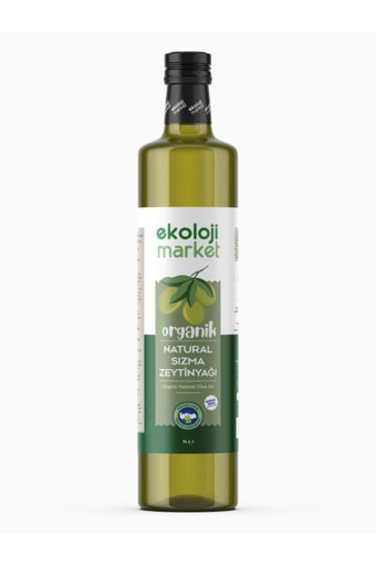 Ekoloji Market Organik Soğuk Sıkım Cam Zeytinyağı 1 lt