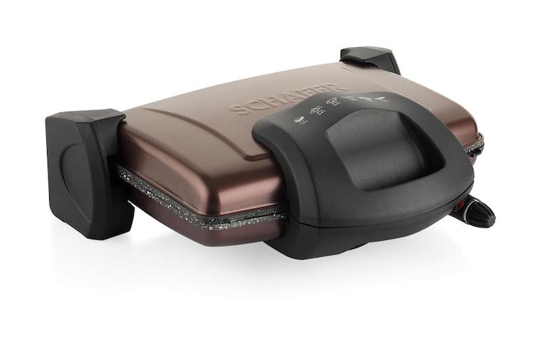 Schafer Grill Chef Tost 6 Dilim Yanmaz Yapışmaz Kaplama Çıkartılabilir Plaka Kahverengi Izgara Tost Makinesi