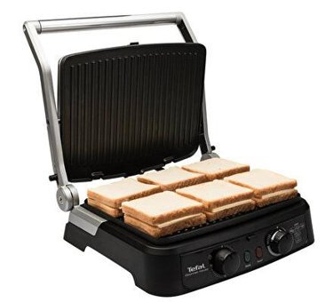 Tefal GC470 6 Dilim Döküm Çıkartılabilir Plaka Gri Izgara Tost Makinesi
