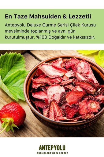 Antepyolu Organik Şekersiz Çekirdeksiz Çilek 100 gr