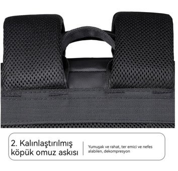 Kkkaka Büyük Kapasiteli Seyahat Gri Erkek Sırt Çantası