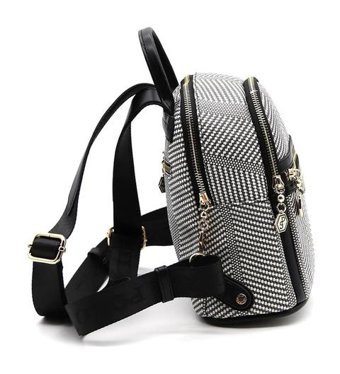 Silver & Polo Siyah Beyaz Siyah Nv983 Kadın Sırt Çantası