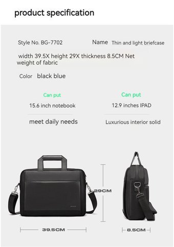 Bange Ofis Not Defteri Crossbody Siyah Erkek Sırt Çantası