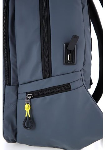 Ççs Gri Polyester Su Geçirmez Laptop Bölmeli 51420 Erkek Sırt Çantası