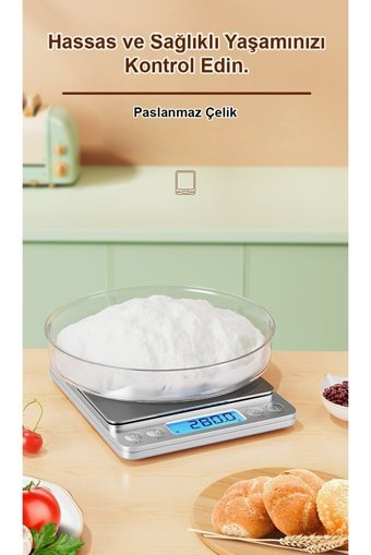 Bestofhome Dijital Hassas Hazneli 2 kg Mutfak Tartısı