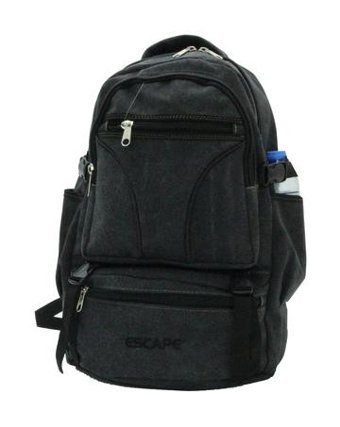 Escape 501 Kanvas Kumaş Siyah Erkek Sırt Çantası