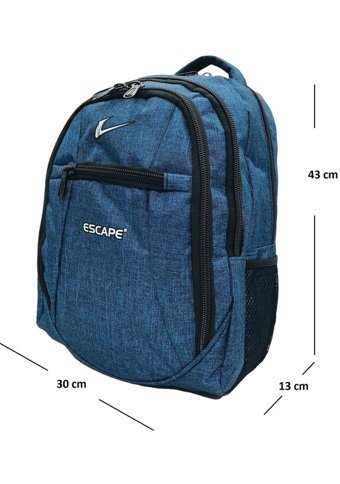 Necati 15.6 İnç Laptop Bölmeli Kumaş Mavi677 Erkek Sırt Çantası