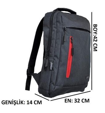 Bene Laptop Gözlü Darbeye Karşı Korumalı 194 Siyah Erkek Sırt Çantası
