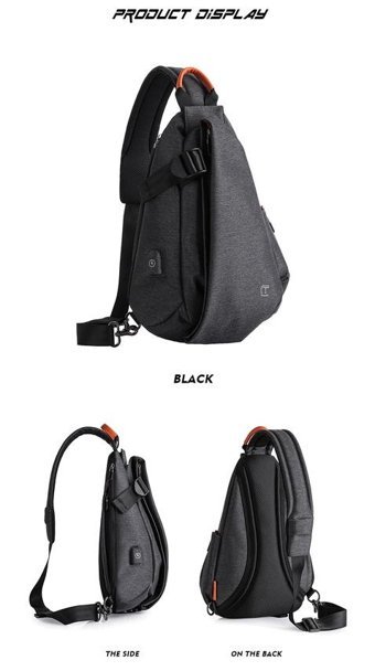 Tangcool Çok Fonksiyonlu Crossbody Siyah Erkek Sırt Çantası