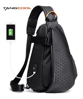 Tangcool Çok Fonksiyonlu Crossbody Siyah Erkek Sırt Çantası