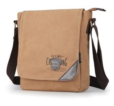Generic Kanvas Retro Büyük Kapasiteli Crossbody Siyah Erkek Sırt Çantası