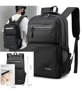 Haoshuai Hs3408 Çok Amaçlı Siyah Erkek Sırt Çantası