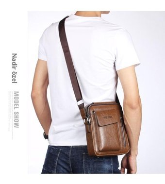 Eternal Luck Crossbody Doku Siyah Erkek Sırt Çantası