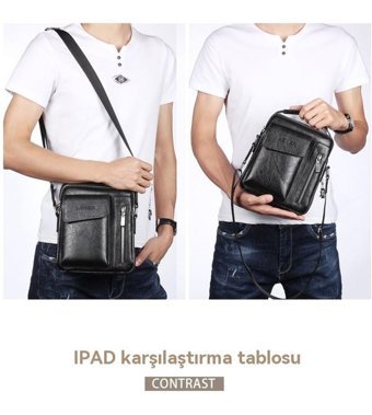 Eternal Luck Crossbody Doku Siyah Erkek Sırt Çantası