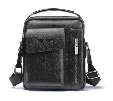 Eternal Luck Crossbody Doku Siyah Erkek Sırt Çantası