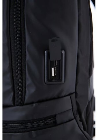 Ççs Polyester Su Geçirmez Laptop Bölmeli 51420 Siyah Erkek Sırt Çantası
