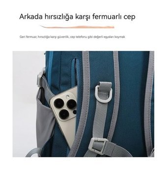 Jzcat Günlük Taşınabilir Büyük Kapasiteli Mavi Erkek Sırt Çantası