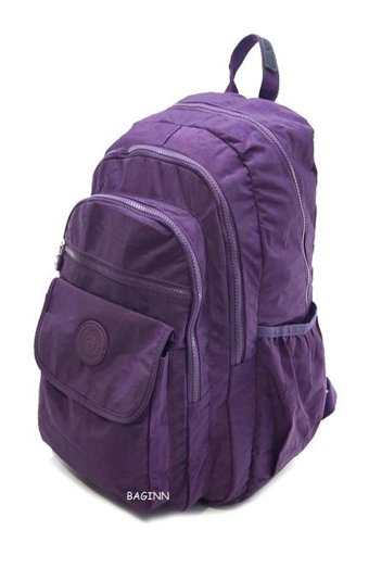 Baginn Klinkır Büyük Boy Yağmura Dayanıklı Hafif Kumaş Bej Kadın Sırt Çantası