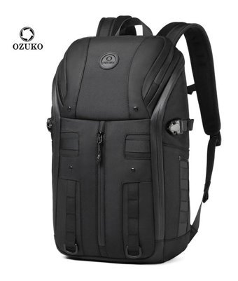 Ozuko 9697 Gündelik Su Geçirmez Siyah Erkek Sırt Çantası