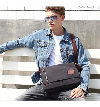 Augur 8501 Gündelik Kanvas Çapraz Kahverengi Erkek Sırt Çantası