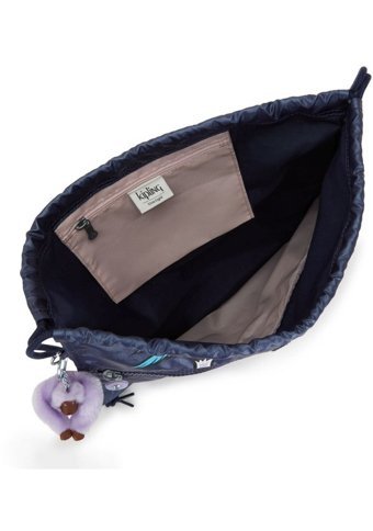 Kipling Supertaboo Büzgülü Yüzücü Mavi Admıral Bl Palm Kadın Sırt Çantası