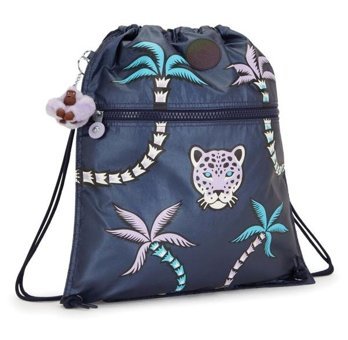 Kipling Supertaboo Büzgülü Yüzücü Mavi Admıral Bl Palm Kadın Sırt Çantası