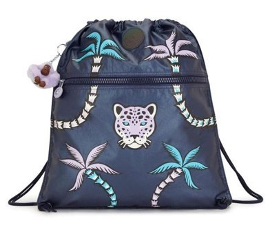 Kipling Supertaboo Büzgülü Yüzücü Mavi Admıral Bl Palm Kadın Sırt Çantası